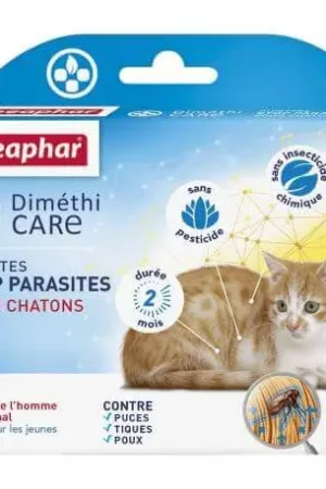 DIMETHICARE, pipettes stop parasites pour chatons - 6 x 0,75 ml Seulement Aujourd’hui