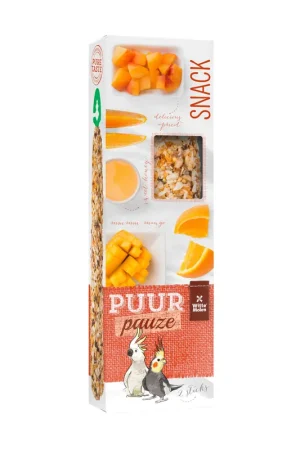 Witte Molen - Sticks Puur Pauze Grande Perruche & Cacatoès Abricot Mangue - x2 Livraison Express