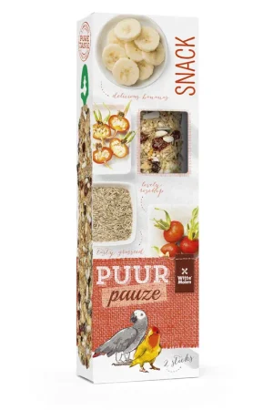Prix Réduit Witte Molen - Sticks Perroquet Banane & Eglantier - 140g