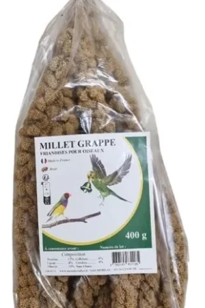 Octave Bauchant - Millet Jaune Anisé en Grappes pour Perruche - 400g Original