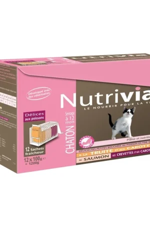 Nutrivia - Sachets Menu Délices au Poisson pour Chaton - x12 Super Prix