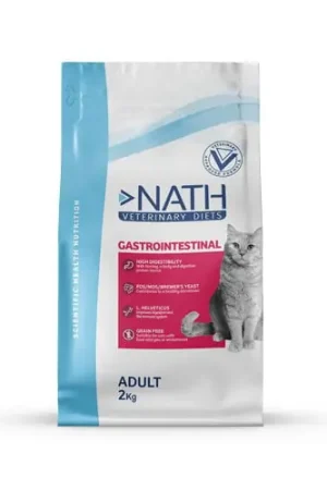 Nath Veterinary Diet - Croquettes Gastro Intestinal Sans Céréales pour Chat - 2Kg Haute Qualité