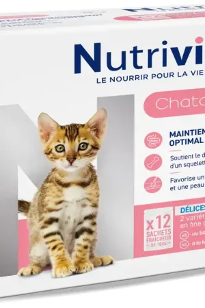 Meilleure Qualité Nutrivia - Sachets en Gelée au Poisson pour Chatons - 12x100g