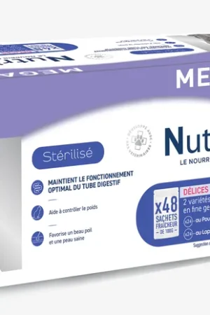 Nutrivia - Sachets en Gelée à la Viande pour Chats Adultes Stérilisés - 48x100g Quantité Limitée