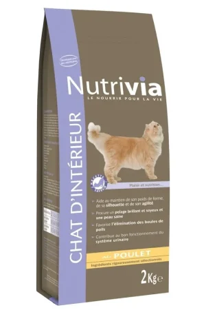 Commande En Gros Nutrivia - Croquettes au Poulet pour Chat d'Intérieur
