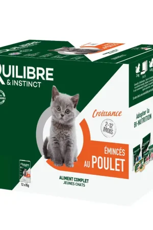 Équilibre & Instinct - Sachets Fraîcheurs au Poulet pour Chaton - 12x85g Nouveauté