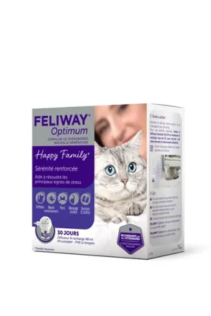 Feliway Optimum - Diffuseur + Recharge 30J pour le Stress du Chat - 48ml Affaire À Saisir