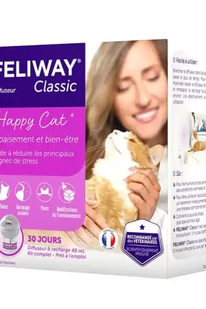 Feliway Classic - Diffuseur + Recharge 30J pour le Stress du Chat - 48ml Nouvel Arrivage