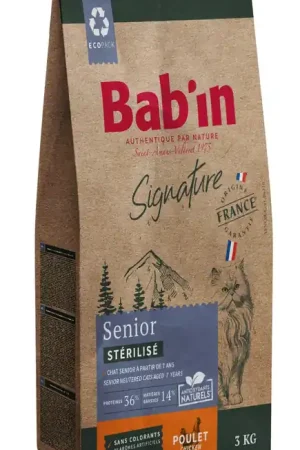 Original Bab'in - Croquettes Poulet pour Chat Senior Stérilisé