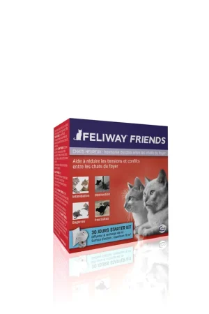 Fait Main Feliway Friends - Diffuseur + Recharge 30J pour le Stress des Chats - 48ml