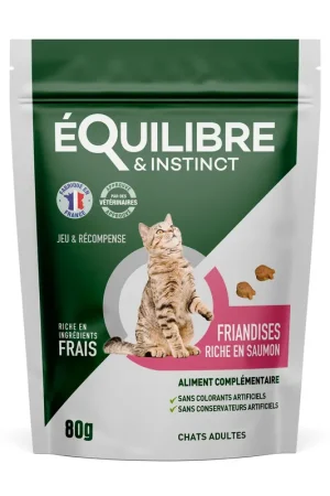 En Vogue Équilibre & Instinct - Friandises Adulte au Saumon pour Chat - 80g