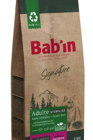 Bab'in - Croquettes sans Céréales au Saumon pour Chat Stérilisé Acheter Direct