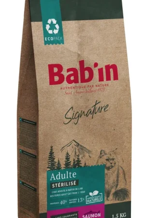 Bab'in - Croquettes Saumon pour Chat Stérilisé Acheter Direct