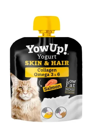 Yowup - Yaourt SAUMON pour PEAU ET POIL Chat 85GR Prix Réduit