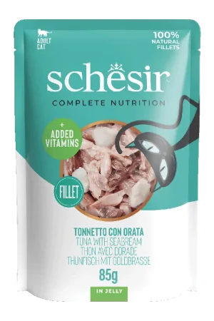 Prix Promo Schesir - Sachet en Gelée Complete Nutrition Thon avec Dorade pour Chats - 85g