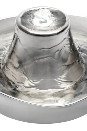 Fait Main PetSafe - Fontaine à Eau Seaside Inox pour Chien et Chat - 1,7L