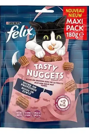 FELIX - Friandises Tasty Nuggets Saumon Truite pour Chats - 180g En Vogue