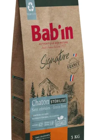 Bab'in - Croquettes sans Céréales au Poulet pour Chaton Promotion Saisonnière