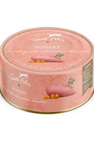Livraison Express Terra Felis - Aliment Naturel au Poulet pour Chats - 80g