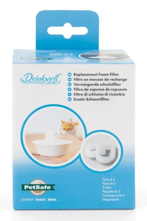 Authentique PetSafe - Filtres de rechange en mousse pour fontaine Drinkwell - x2