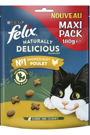 Felix - Friandises Naturally Delicious au Poulet pour Chat - 180g Paiement Sécurisé