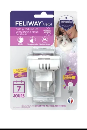 Garantie Incluse Feliway Help - Diffuseur + 1 Cartouche pour le Stress du Chat