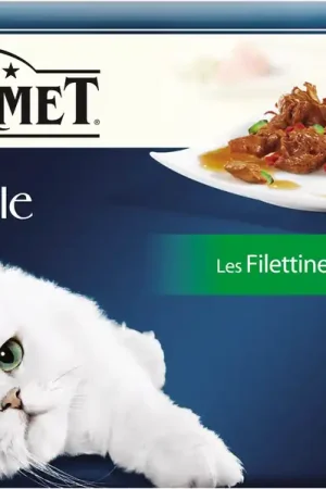 Solde Gourmet - Sachets Perle Les Filettines avec Légumes pour Chat - 4x85g