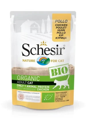 Schesir - Sachet Fraîcheur BIO au Poulet pour Chat - 85g Livraison Mondiale