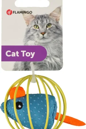 En Vogue Flamingo - Jouet Rio Souris dans Balle pour Chats - 6cm