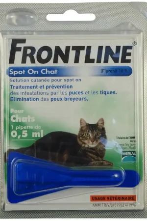 Expédié Aujourd’hui Frontline - Pipette Antiparasitaire Traitement Prévention pour Chat - 1x0,5ml