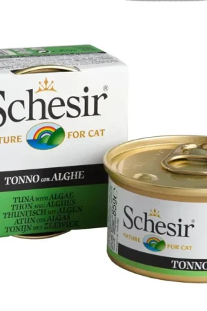 Schesir - Boîte Pâtée au Thon avec Algues en Gelée pour Chat - 85g Livraison Express
