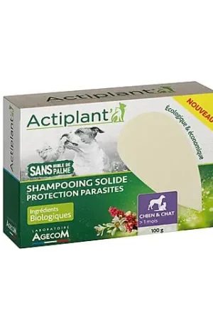 Meilleur Prix ActiPlant' - Shampoing Solide Protection Parasites pour Chien et Chat - 100g