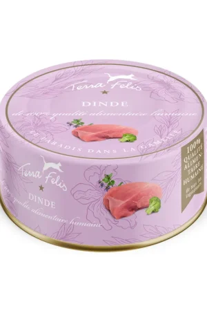 Terra Felis - Aliment Naturel à la Dinde pour Chats - 80g Prix Bas