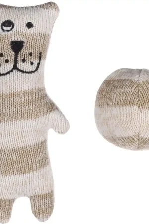 Vente Flash Flamingo - Jouet Faci Chien + Balle Rayé pour Chats - Brun