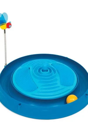 Catit - Jouet Circuit 3 en 1 Bleu pour Chats - 38cm Nouvelle Collection