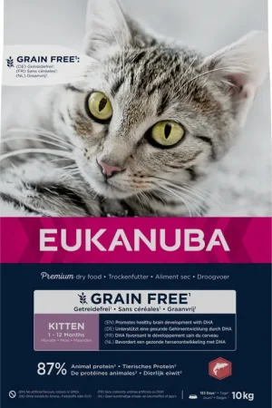 Eukanuba - Croquettes Kitten Sans Céréales au Saumon pour Chaton Top Vente