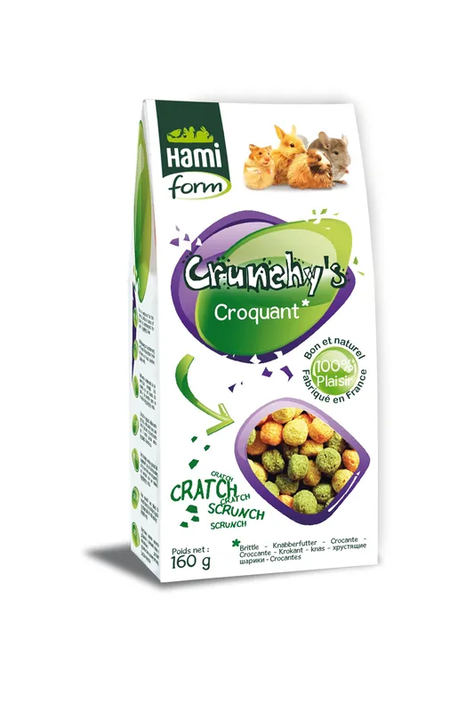 Hamiform - Crunchy's Croquant pour Rongeur - 160g Livraison Express
