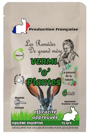 Animalgeo - Sachet Vermifuge Naturel Vermi 'O' Plantes pour Lapins - 15g Produit De Marque