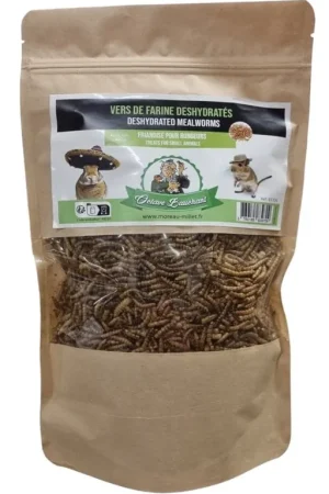 Octave Bauchant - Vers de Farine Séchés Rongeurs - 200g Authentique