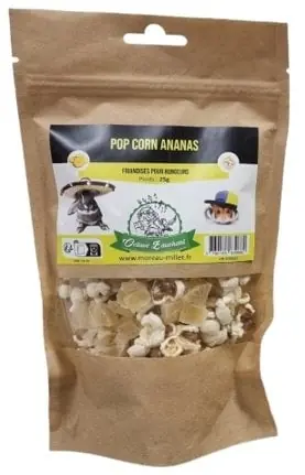 Octave Bauchant - Friandises Pop-corn Ananas Rongeurs - 25g Livraison Gratuite