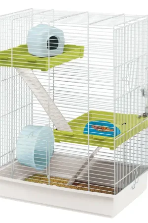 Ferplast - Cage Tris Etages pour Rongeurs - Blanc Produit De Marque