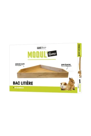Hamiform - Bac à Litière MODUL'Home pour Lapin - Bois Promotion Saisonnière