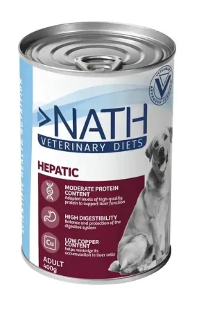 Nath Veterinary Diet - Aliment humide Hepatic pour Chien - 400G Offre Spéciale