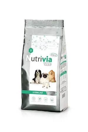 Retour Gratuit Nutrivia Vet - Croquettes Stérilisé pour Chien de Petites Races - 3Kg