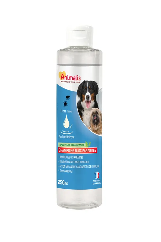 Original Animalis Nature - Shampoing Bloc Parasites au Diméthicone pour Chien - 250ml