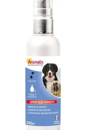 Pas Cher Animalis Nature - Spray Bloc parasites au Diméthicone pour Chien - 200ml