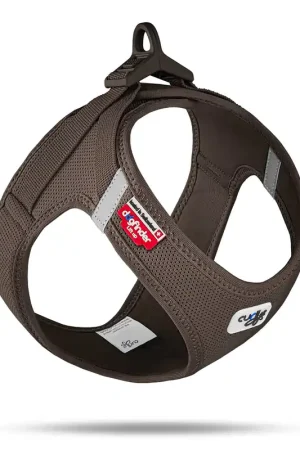 Curli - Harnais Veste Boucle Curli Clasp Marron pour Chien Garantie Incluse