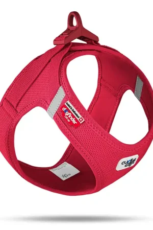 Meilleur Choix Curli - Harnais Veste Boucle Curli Clasp Rouge pour Chien