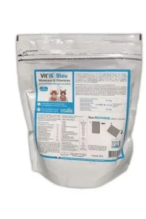 Authentique Osalia - Complément VIT'I5 Bleu Eco Recharge pour Chiens et Chats plus de 8 ans - 600g