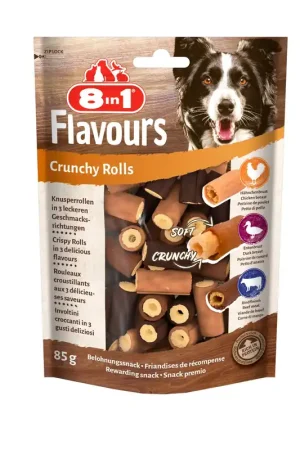 Livraison Mondiale 8in1 - Friandises Petits Rouleaux Croustillants pour Chien - 85g